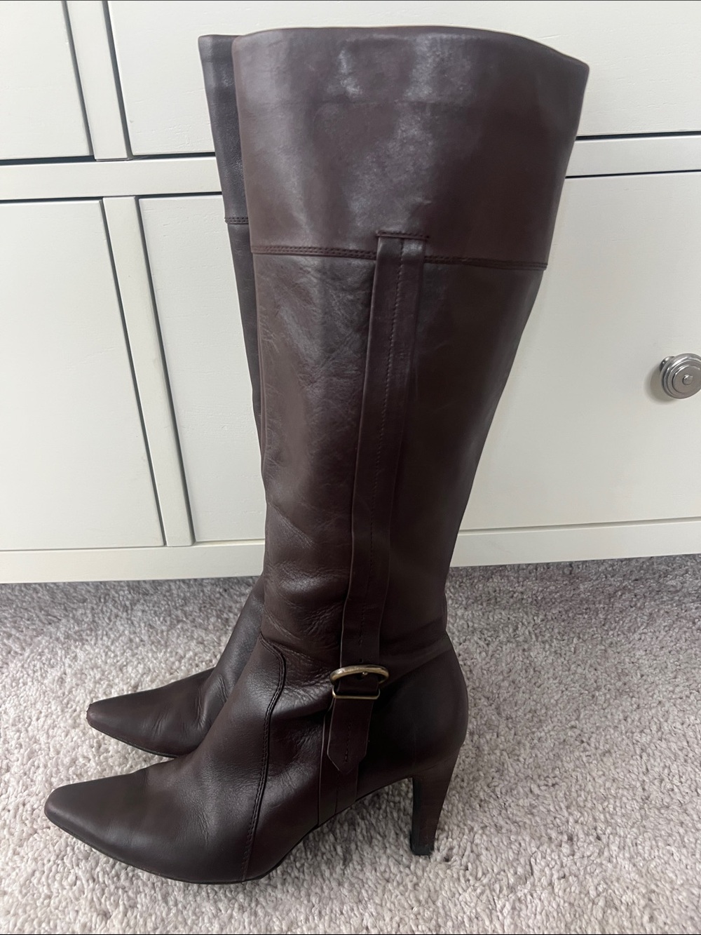 Circa Joan and David brown leather knee high boots 8.5
